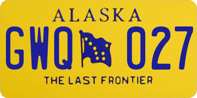 AK license plate GWQ027
