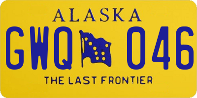 AK license plate GWQ046
