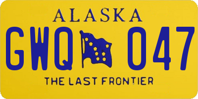 AK license plate GWQ047