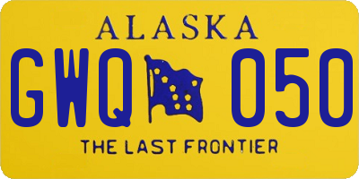 AK license plate GWQ050