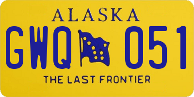 AK license plate GWQ051