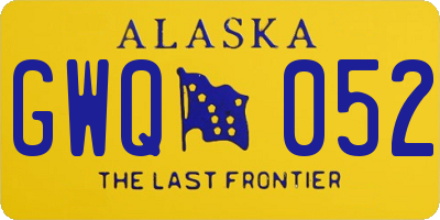 AK license plate GWQ052
