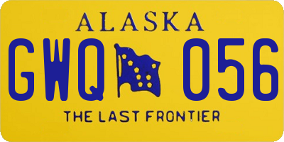 AK license plate GWQ056