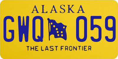 AK license plate GWQ059
