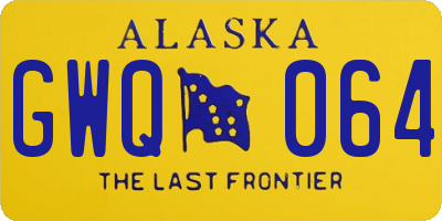 AK license plate GWQ064