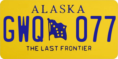 AK license plate GWQ077