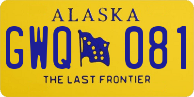 AK license plate GWQ081