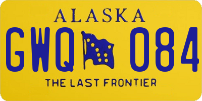 AK license plate GWQ084