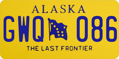 AK license plate GWQ086