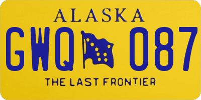 AK license plate GWQ087