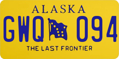 AK license plate GWQ094