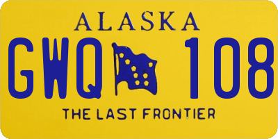 AK license plate GWQ108