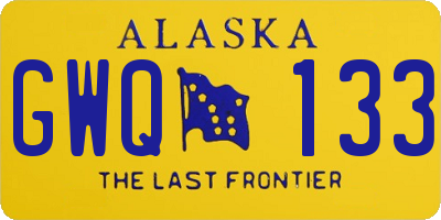 AK license plate GWQ133