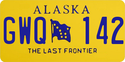 AK license plate GWQ142
