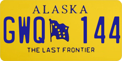 AK license plate GWQ144