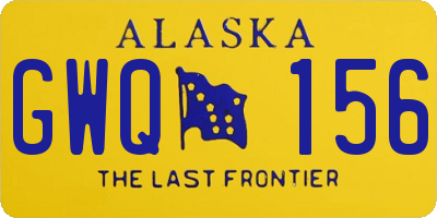 AK license plate GWQ156