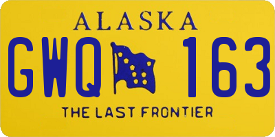 AK license plate GWQ163