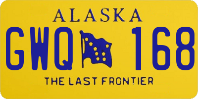 AK license plate GWQ168