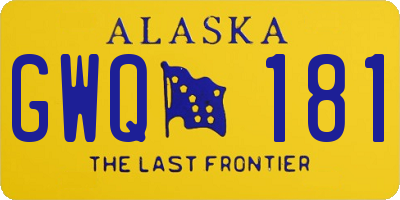 AK license plate GWQ181