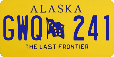AK license plate GWQ241