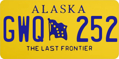 AK license plate GWQ252