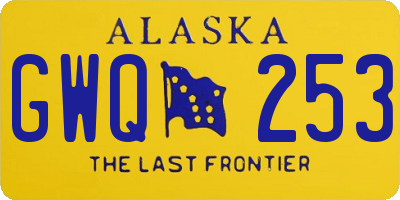 AK license plate GWQ253