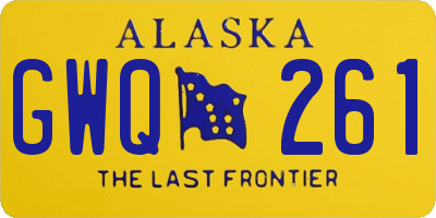 AK license plate GWQ261