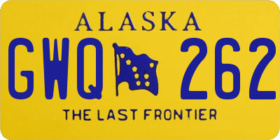 AK license plate GWQ262