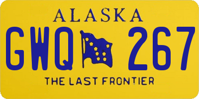 AK license plate GWQ267