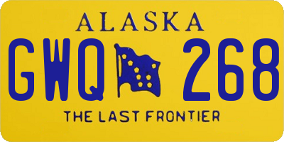 AK license plate GWQ268