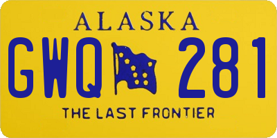 AK license plate GWQ281
