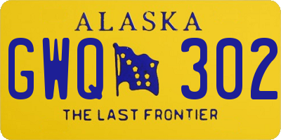 AK license plate GWQ302