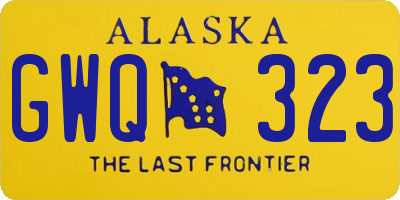 AK license plate GWQ323