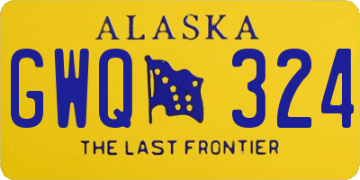 AK license plate GWQ324