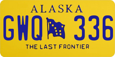 AK license plate GWQ336