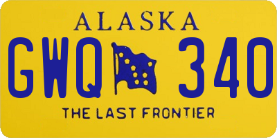 AK license plate GWQ340