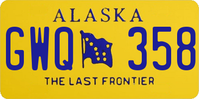 AK license plate GWQ358