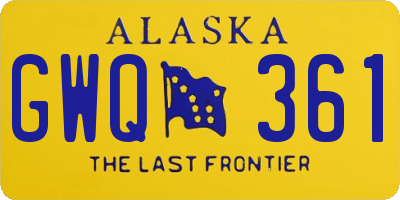 AK license plate GWQ361