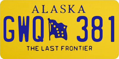 AK license plate GWQ381