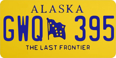 AK license plate GWQ395