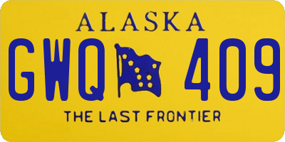 AK license plate GWQ409