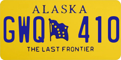 AK license plate GWQ410