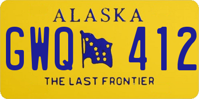 AK license plate GWQ412