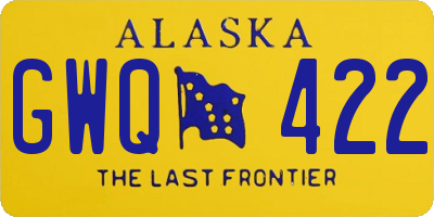 AK license plate GWQ422