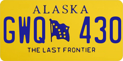 AK license plate GWQ430