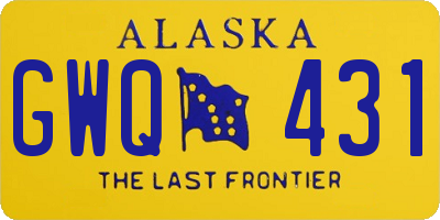 AK license plate GWQ431