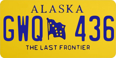 AK license plate GWQ436