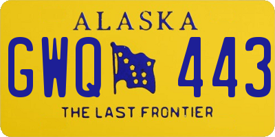 AK license plate GWQ443