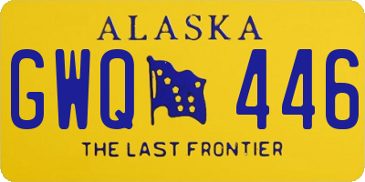 AK license plate GWQ446