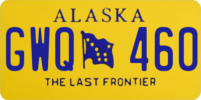 AK license plate GWQ460
